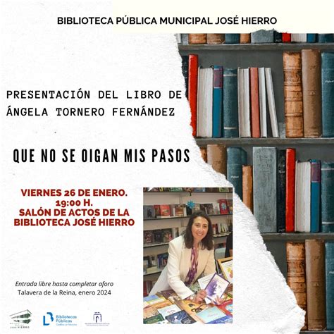 Presentaci N Del Libro De Ngela Tornero Fern Ndez En La Biblioteca