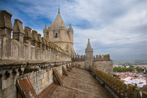 Pretty Gothic Cathedral Of Evora Stock Photo Image Of Travel