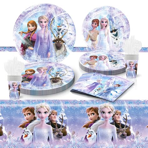 Vajilla Desechable Con Tem Tica De Frozen De Disney Juego De Vasos Y