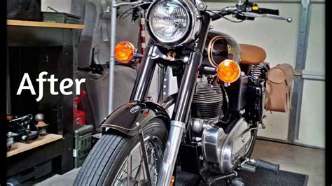 2002 Royal Enfield Bullet 500 Es Led Light Modifications Youtube