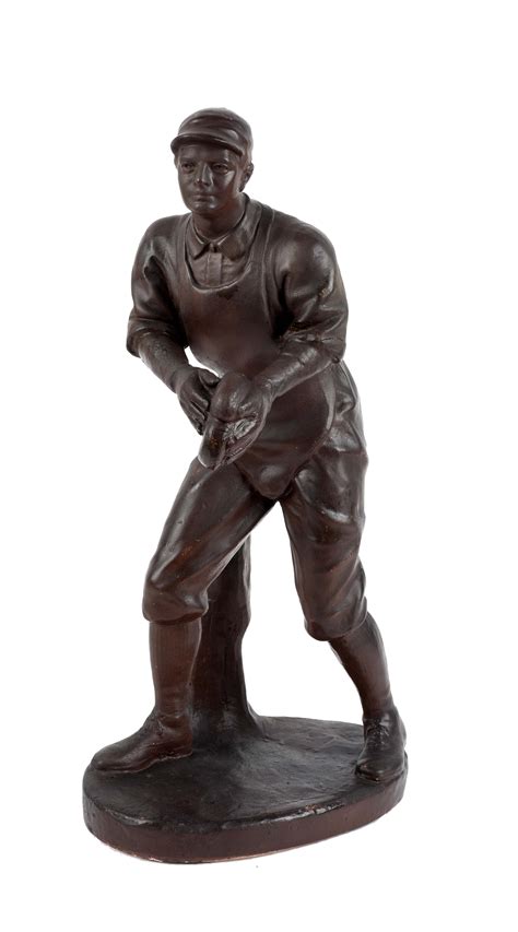 Lot Detail Plaster Baseball Catcher Statue