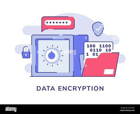 Data Encryption Vault Bank Password Number File White Isolated Background With Flat Style Stock