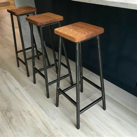 Jual Sava Kursi Cafe Bar Besi Kayu Stools Dengan Pijakan Kaki Free