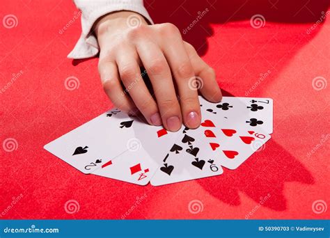 Woman S Hand Holding Playing Cards Stock Image Image Of Cloth Woman