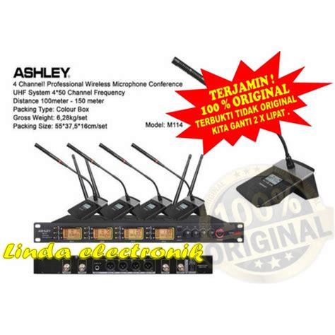 Jual Mic Wireles Conference Ashley M Multi Channel Original Ashley M