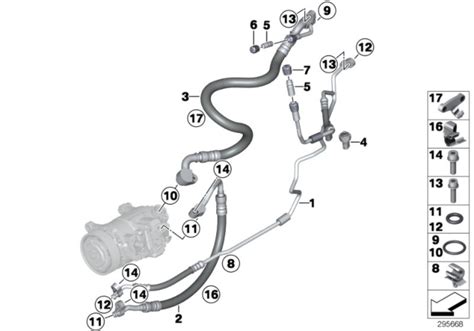 64539382726 Genuine BMW Pressure Hose Compressor Condenser BMW Parts