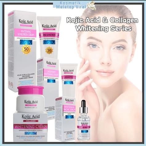 Kojic Acid Collagen Whitening Face Cream Face Serum Sunscreen