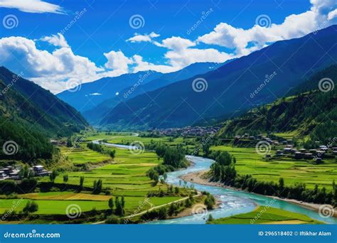 Beautiful View Of The Valley In Sichuan Province China Panorama View