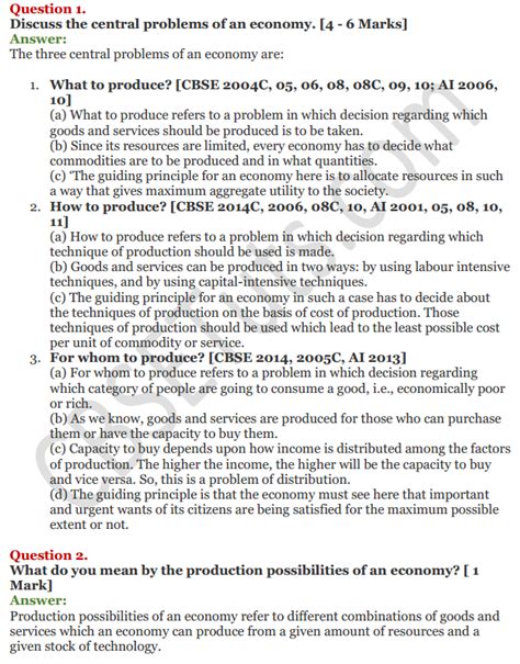 Ncert Solutions For Class 12 Micro Economics Chapter 1 Introduction To Economics Cbse Tuts