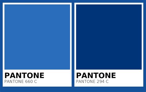 Color PANTONE 660 C vs PANTONE 294 C Side By Side