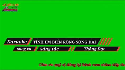 Karaoke T Nh Em Bi N R Ng S Ng D I St Th Ng T Song Ca Youtube