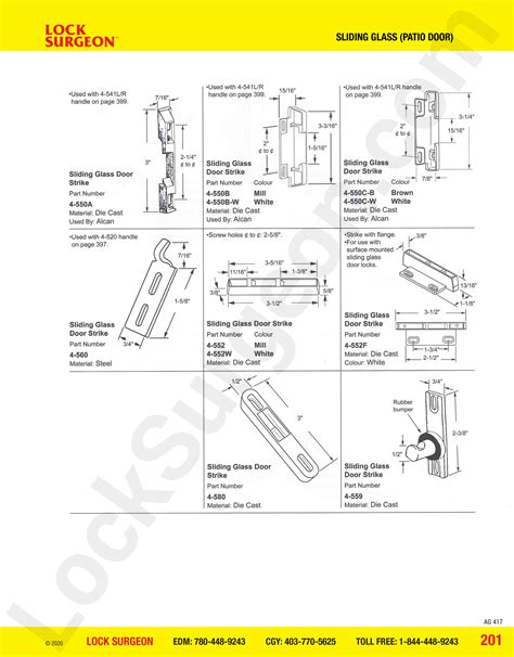 Lock Surgeon Sliding Glass Patio Door Repair Parts