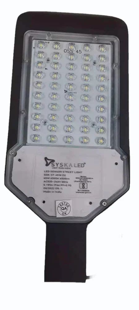 Pure White Isi Syska Led Sensor Street Light Aluminium At Rs