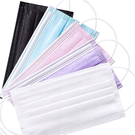 Disposable Procedure Nonwoven Face Mask Pleated Earloop White Color