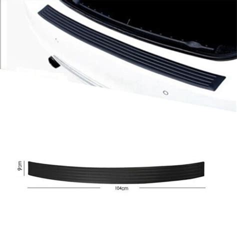 Black Rubber Rear Bumper Sill Plate Protector Pcs For Chevrolet