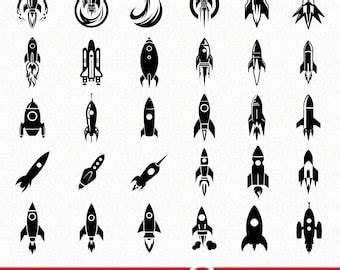 Flying Rocket Svg Bundles Rocket PNG Rocket Vector Rocket Clipart