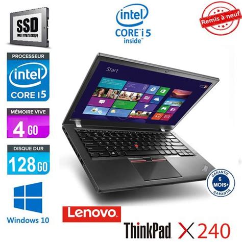 Lenovo Thinkpad X240 Intel Core I5 5eme Générationram 4go Ssd