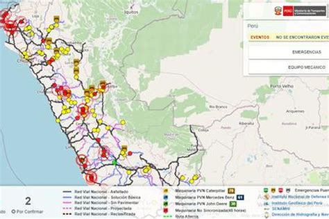 लाइव कैरियर स्टॉपेज ये वास्तविक समय में पेरू में अवरुद्ध सड़कें और
