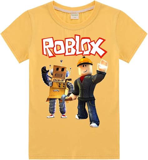 Rjhjgfkjh Roblox Maglietta T Shirt Girocollo Stampata In Cotone Con