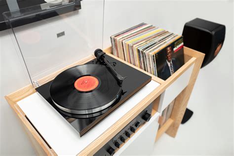 Unison Vinyl Record Storage Stand In Natural Walnut For Sale At