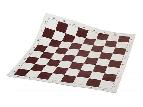 Brown Vinyl Chess Board With Staunton Plastic Pieces