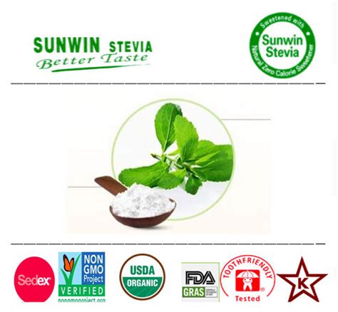 Natural Low Calorie Food Use Gras Nop Organic Stevia Leaves Extract