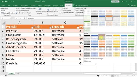 Tabellen Erstellen Excel Tutorial Youtube