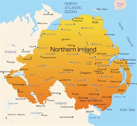 A Map Of Northern Ireland