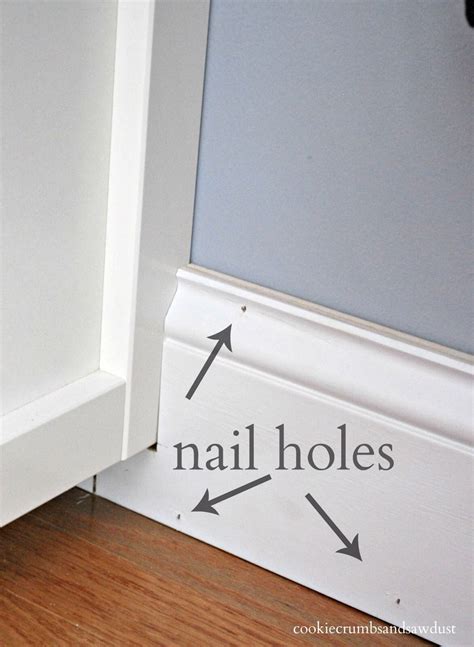 Easy Way To Fill In Nail Holes ⭐️ Fill Nail Holes Nail Holes Baseboard Trim