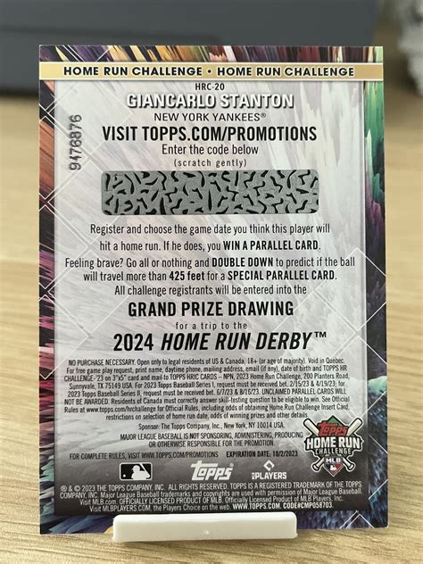 Mavin Giancarlo Stanton Topps Series Home Run Challenge New