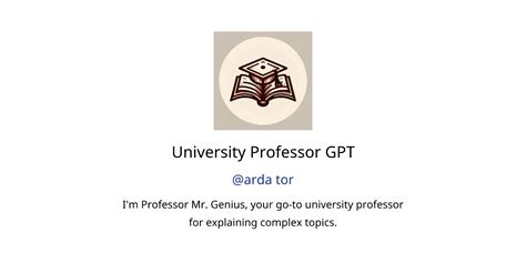 University Professor Gpt Gpts Features And Functions Examples And