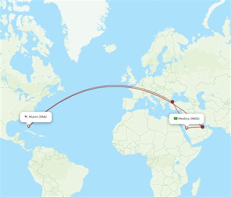 Flights From Madinah To Miami MED To MIA Flight Routes