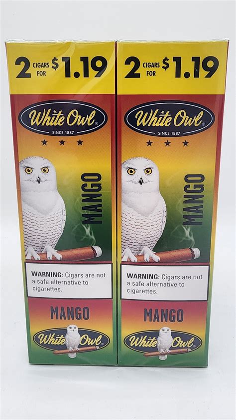 White Owl Cigarillos 2 For 119 ~ 30ct Pouch Mango White