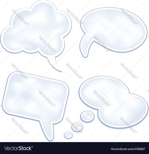 Speech Clouds And Bubbles Royalty Free Vector Image