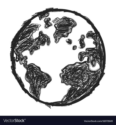 Doodle earth Royalty Free Vector Image - VectorStock