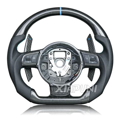 Steering Wheel For Audi R8 TTS TT 2007 2016 Carbon Fiber Paddle Shift