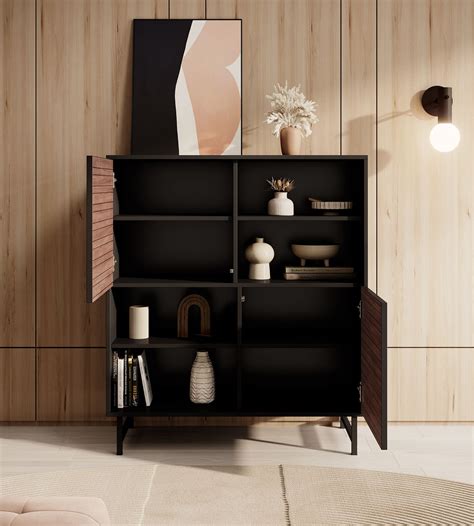 Meubella Dressoir Prince Zwart Eiken 100 Cm Meubella