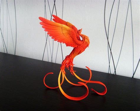 Phoenix Bird Statue Original Handmade Ooak Fire Bird Etsy Phoenix