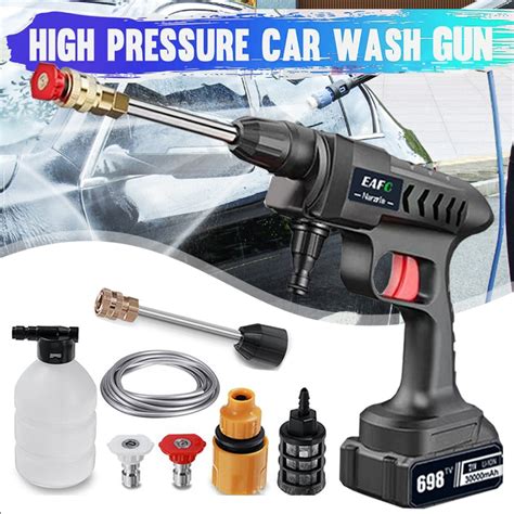 300W 60Bar Wireless Car Washer High Pressure Car Wash Water Gun