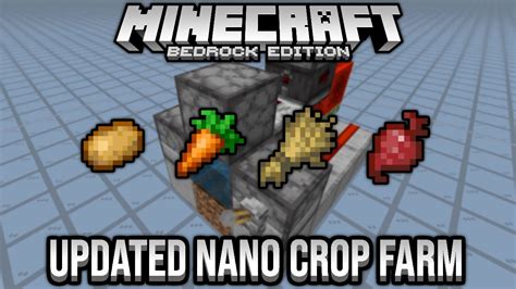 Updated Fast Nano Crop Farm Minecraft Bedrock Tutorial 117 Youtube