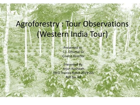 Agroforestry in India and Gujrat Model | PPT