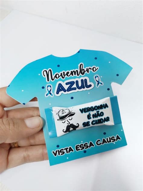 Card Blusa Balinha Novembro Azul Novembro Azul Lembrancinha