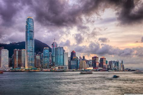 Victoria Harbour, Hong Kong HDR Ultra HD Wallpaper for 4K UHD TV ...