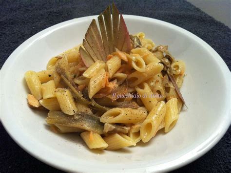 Mezze Penne Al Salmone Affumicato E Carciofi Ricetta Petitchef