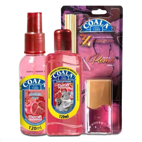 Kit Coala Difusor De Aromas Limpador Concentrado Odorizante Spray