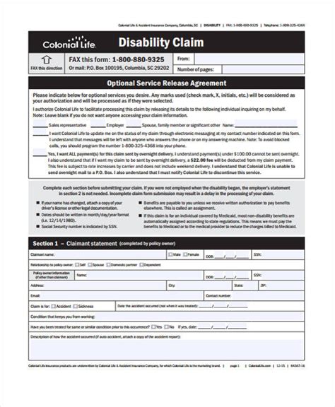 Free Claim Form Examples In Pdf Excel Ms Word Claimforms Net