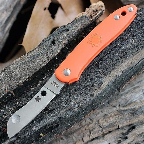 Couteau Spyderco Roadie Orange Lame Acier N690co Manche Frn Made Italy