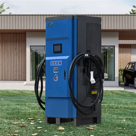 EV Charger Dual Gun CCS2 Chademo 60kw Floor Mounted Fast EV DC Charging