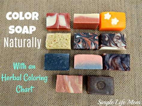 Color Soap Naturally Herbal Coloring Chart Included Simple Life Mom