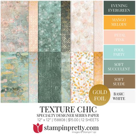 Texture Chic Dsp Coordinating Colors Stampin Pretty Mary Fish